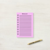 Kruidenierslijst Roze Sticky Notes 2e editie (Op bureau)