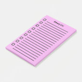Kruidenierslijst Roze Sticky Notes 2e editie (Schuin)