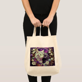 Kruidenierstas met Kattenillustratie Tote Bag