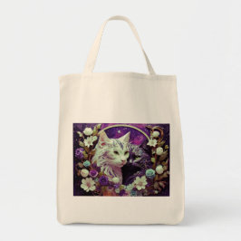 Kruidenierstas met Kattenillustratie Tote Bag