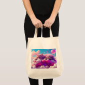 Kruidenierstas met Kattenillustratie Tote Bag (Voorkant (product))