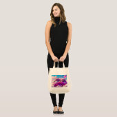 Kruidenierstas met Kattenillustratie Tote Bag (Voorkant (model))