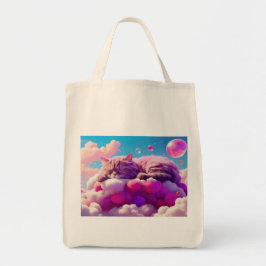Kruidenierstas met Kattenillustratie Tote Bag