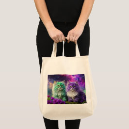 Kruidenierstassen met 2 katten tote bag
