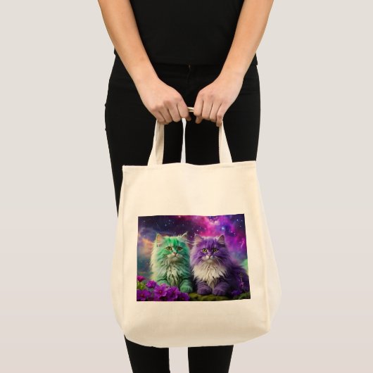 Kruidenierstassen met 2 katten tote bag (Voorkant (product))
