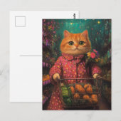 Kruidenierswinkel Schattige Ginger Cat Briefkaart (Voorkant / Achterkant)