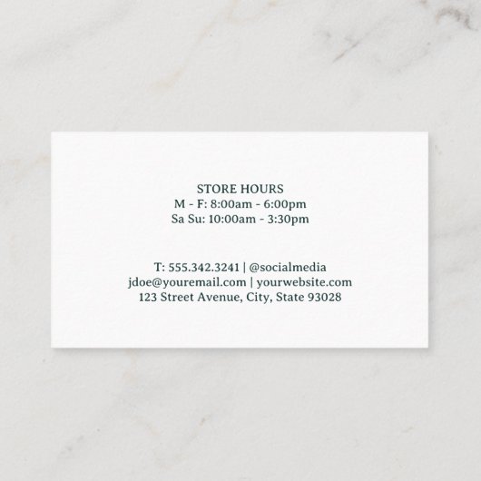 kruidenierswinkel | voortbrengen | Barn Logo Visitekaartje (Achterkant)