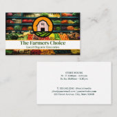 kruidenierswinkel | voortbrengen | Barn Logo Visitekaartje (Voorkant / Achterkant)