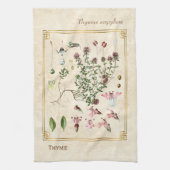 kruidenillustraties Wilde Thyme Botanisch Theedoek (Verticaal)