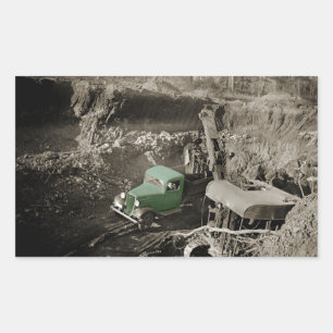 KRUIDENKLEURSTOFCHEVROLET, WERKEND ENGINEER RECHTHOEKIGE STICKER