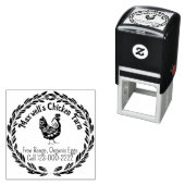 Kruidenkrans Klassieke Ei Karton Etikettering Zelfinktende Stempel (In situ)