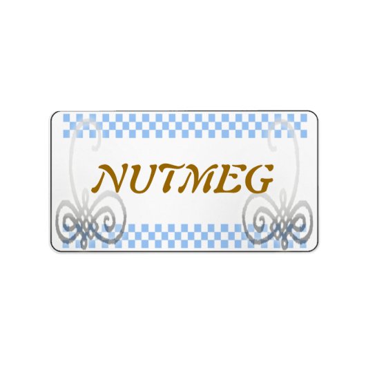 Kruidenlabel blauw etiket (Voorkant)