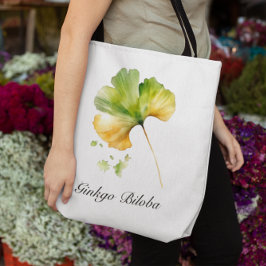 Kruidenleven: Ginkgo Biloba aanpasbaar Tote Bag