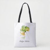 Kruidenleven: Ginkgo Biloba aanpasbaar Tote Bag (Voorkant)