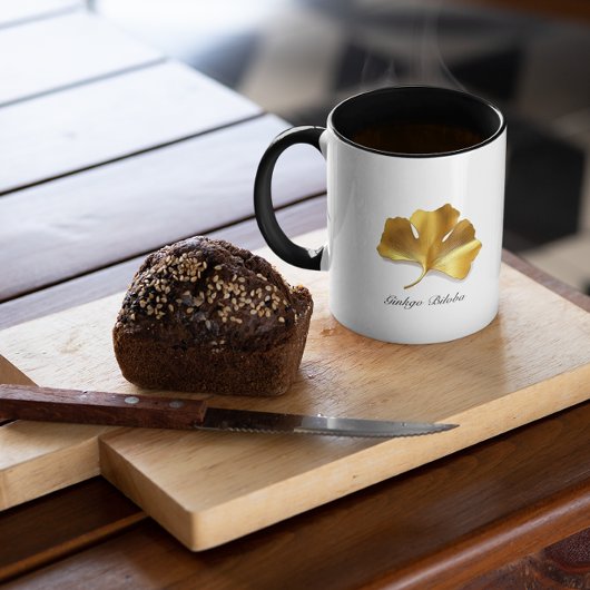 Kruidenleven: Gouden Ginkgo Biloba aanpasbaar Mok