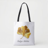 Kruidenleven: Gouden Ginkgo Biloba aanpasbaar Tote Bag (Voorkant)
