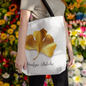 Kruidenleven: Gouden Ginkgo Biloba aanpasbaar Tote Bag