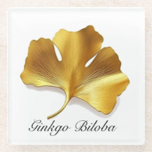 Kruidenleven: Gouden Ginkgo Biloba blad aanpasbaar