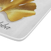 Kruidenleven: Gouden Ginkgo Biloba blad aanpasbaar Snijplank (Hoek)