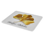 Kruidenleven: Gouden Ginkgo Biloba blad aanpasbaar Snijplank (Hoek)