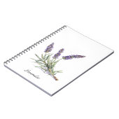 Kruidenleven: Lavendel, aanpasbaar Notitieboek (Linkerzijde)