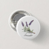Kruidenleven: Lavendel, aanpasbaar Ronde Button 3,2 Cm (Voorkant /achterkant)
