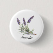 Kruidenleven: Lavendel, aanpasbaar Ronde Button 3,2 Cm (Voorkant)