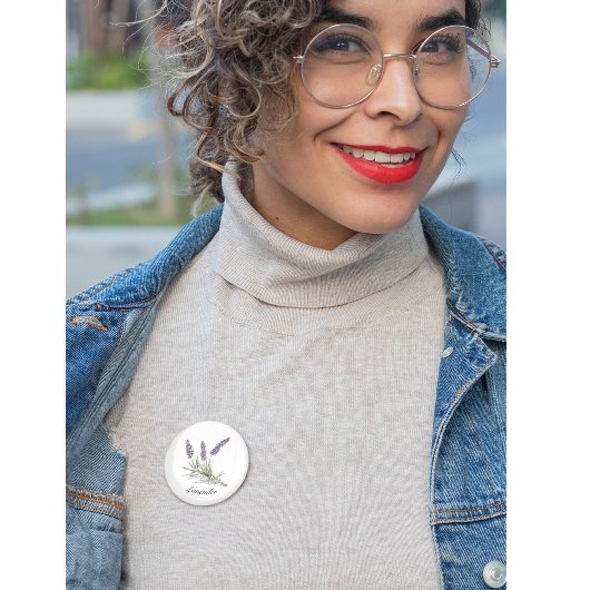 Kruidenleven: Lavendel, aanpasbaar Ronde Button 3,2 Cm