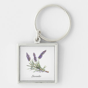 Kruidenleven: Lavendel, aanpasbaar Sleutelhanger