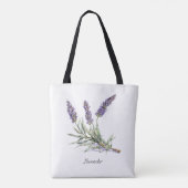 Kruidenleven: Lavendel, aanpasbaar Tote Bag (Achterkant)