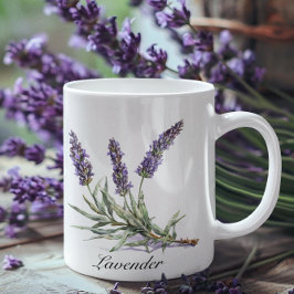 Kruidenleven: Lavendel, aanpasbaar Tweekleurige Koffiemok
