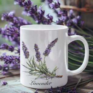 Kruidenleven: Lavendel, aanpasbaar Tweekleurige Koffiemok