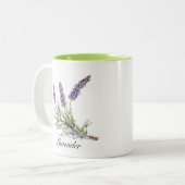 Kruidenleven: Lavendel, aanpasbaar Tweekleurige Koffiemok (Voorkant links)