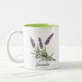 Kruidenleven: Lavendel, aanpasbaar Tweekleurige Koffiemok (Links)