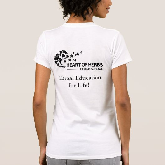 Kruidenonderwijs voor het leven - hart van kruiden t-shirt (Achterkant)