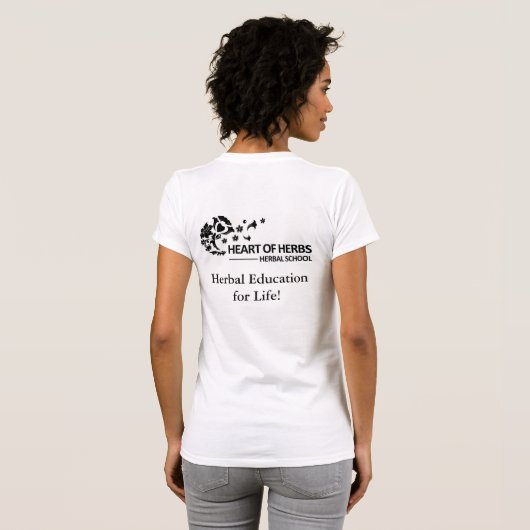 Kruidenonderwijs voor het leven - hart van kruiden t-shirt (Achterkant volledig)