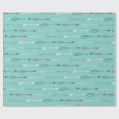 Kruidenpijlen en -veren naadloos patroon cadeaupapier (Vlak)