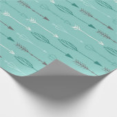 Kruidenpijlen en -veren naadloos patroon cadeaupapier (Hoek)