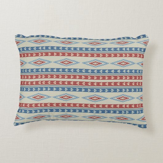 kruidenpijlen in rood en blauw accent kussen (Achterkant)