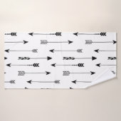 Kruidenpijlen op witte achtergrond. Naadloze besch Badhanddoek (Badhanddoek)