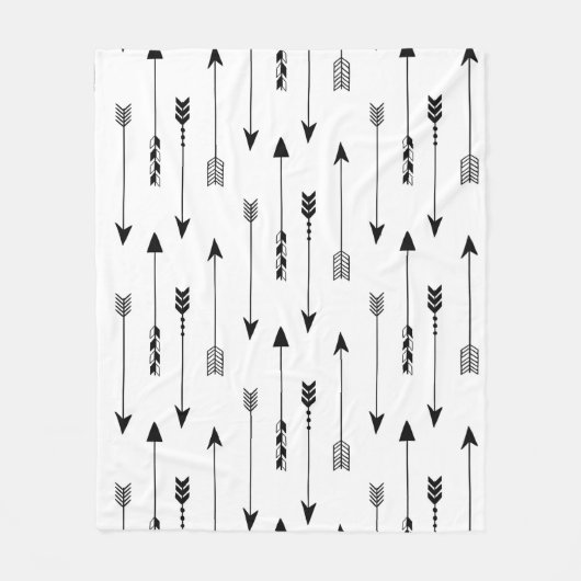 Kruidenpijlen op witte achtergrond. Naadloze besch Fleece Deken (Voorkant)