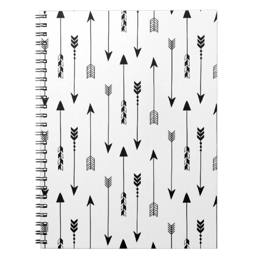 Kruidenpijlen op witte achtergrond. Naadloze besch Notitieboek (Voorkant)