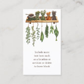 Kruidenplank Kruidendokter Naturopath  Visitekaartje (Achterkant)