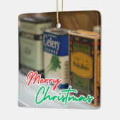  kruidenrek vrolijk kerstfeest keramisch ornament (Links)