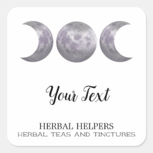 Kruidenthee en geneesmiddelenetiketten vierkante sticker