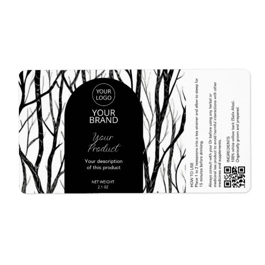 Kruidenthee Labels voor Medicinale Doeleinden (Voorkant)