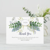 Kruidentuin Dank u kaart - Blauw Groen (Staand voorkant)