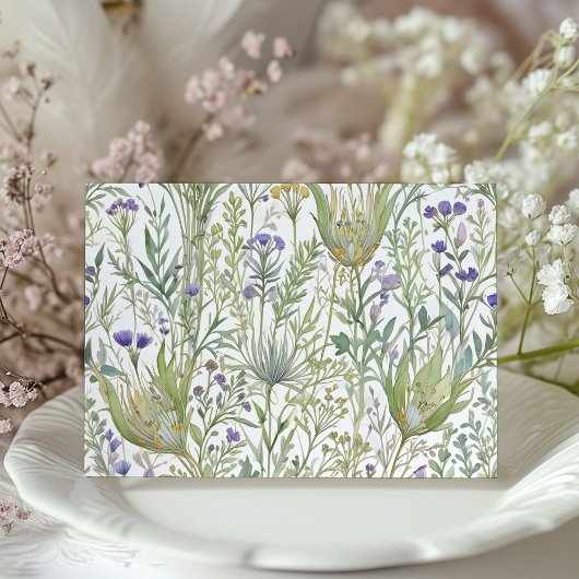 Kruidentuin Elegante Pastelbruiloft Uitnodigen Kaart