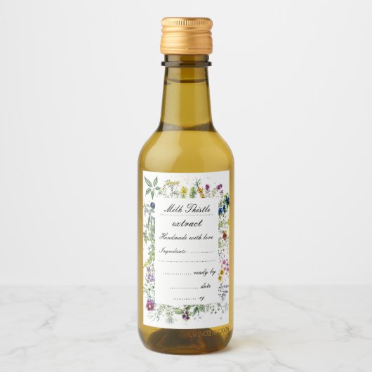 kruidentuin handgemaakt extract Label Set Wijn Etiket (Voorkant)