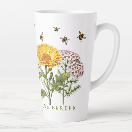 Kruidentuin Hommels gepersonaliseerd Latte Mok (Rechts)